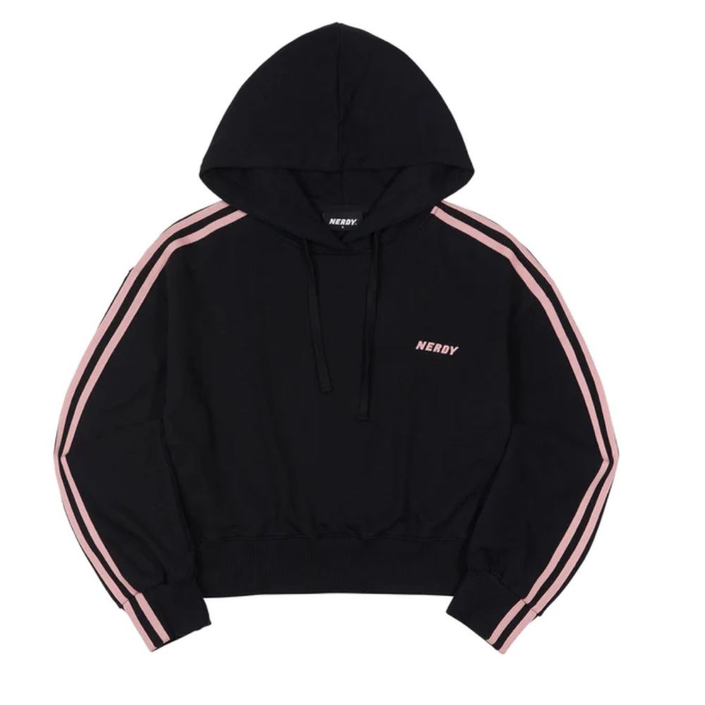 NERDY black pink tracksuit hoodie/sweatpant set (new)